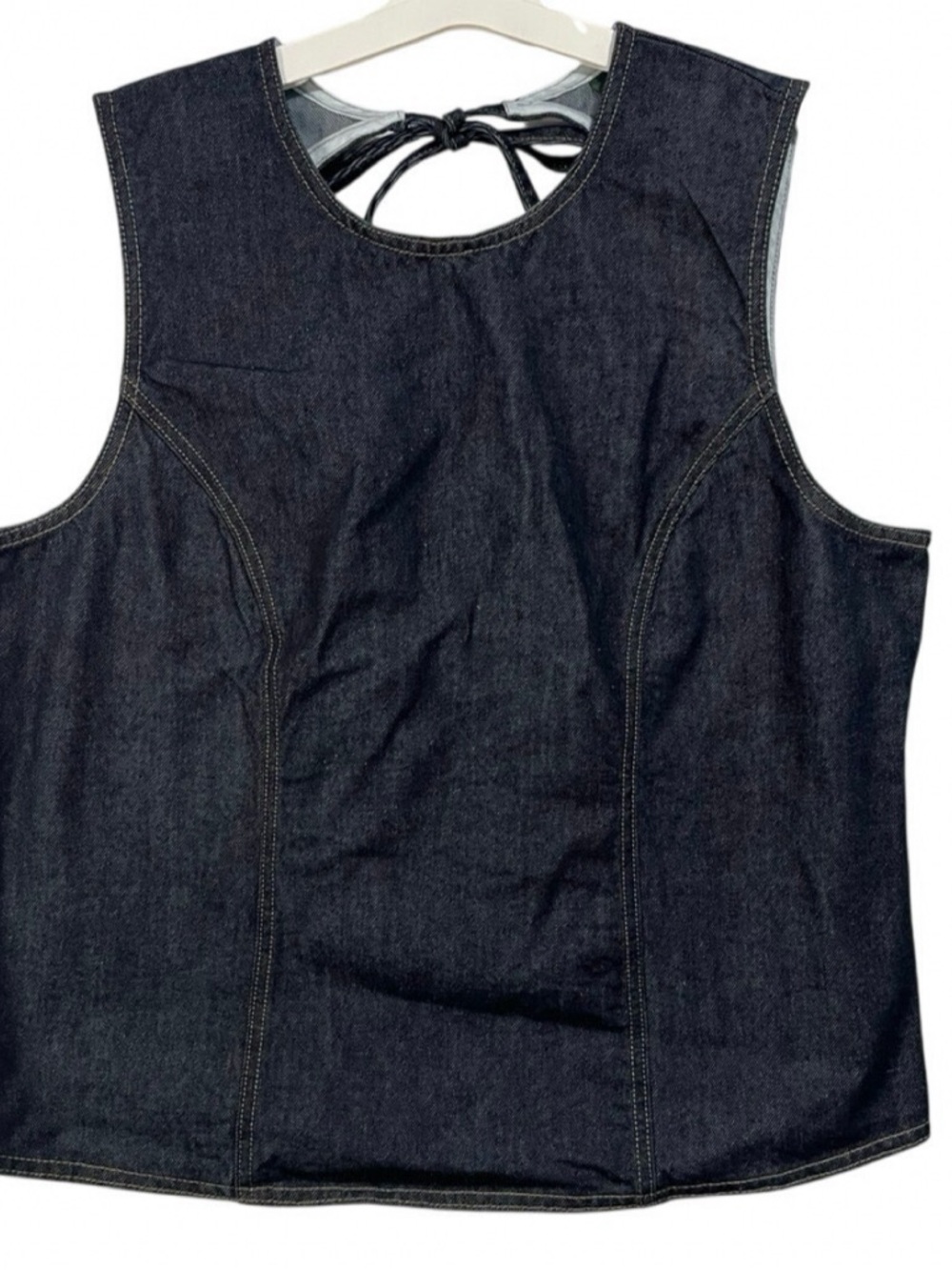 wild fable Dark Blue Denim Tank with Back Tie